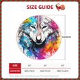 thumbnail image 2 of Sikiie Cool Colorful Wolf Nativity Christmas Tree Skirt, Jesus Christian Winter Holiday Tree Mat Decoration(30-48IN)48", 2 of 6