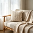 thumbnail image 5 of Pillowcase with Hidden Zipper, 18x18 Inch Square Cushion Cover for Sofa, Soft Textured Throw Pillow Cover for Living Room Bedroom, 5 of 5