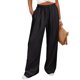 thumbnail image 1 of TaTaai Women's Summer Wide Leg Pants with Pockets Soft Comfy High Waist Elastic Drawstring Loose Fit Straight Casual Trousers Solid Color Beach Daily Holiday Bottoms Gift, 1 of 4