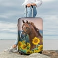 thumbnail image 4 of Uemuo Horse Sunflowers Printed Washable Luggage Cover - Fashion Suitcase Protector Fits 18-32 Inch Luggage -, 4 of 9
