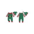 thumbnail image 2 of BemeyourBBs 2Pcs Christmas Outfits Newborn Baby Romper for Boy Long Sleeve Jumpsuit Hat, 2 of 9