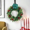 thumbnail image 5 of Xecvkr Flowers Artificial Glitter Artificial Magnolia Flower Handcrafted Three Dimensional Christmas Tree Wreath Window Fireplace Ornament Cloth Red Green Blue Pink 8.66x7.87in 1pc, 5 of 6