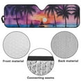 thumbnail image 6 of Garronmavis Hawaiian Coconut Trees Windshield Sunshade Sun Shade Compatible with Jeep Wrangler Rubicon Sahara TJ JK JKU 2 Door & 4 Door, 6 of 6