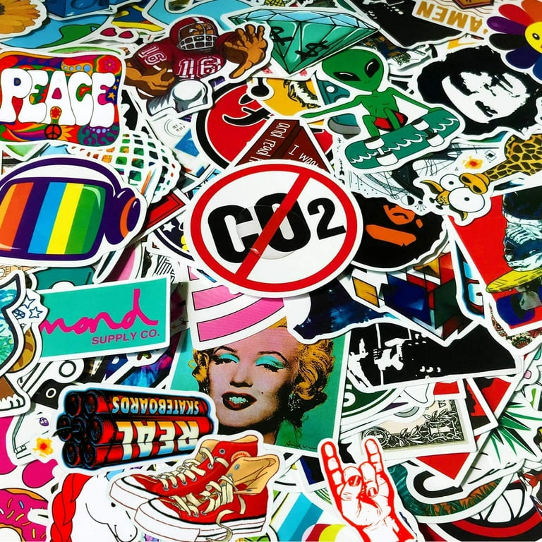 50Pcs Skateboard Sticker Pack Bomb Vinyl Graffiti Decals Dope Luggage  Laptop Lot