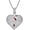 Silver, variant on Hip Hop 18K Gold Plated Iced Out Full Cubic Zircon Broken Heart Band Aid Necklace Pendant for Women Men