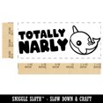 thumbnail image 2 of Totally Narly Narwhal Gnarly Good Awesome Teacher Student School Self-Inking Rubber Stamp Ink Stamper - Black Ink - Small 1-1/2 Inch, 2 of 7