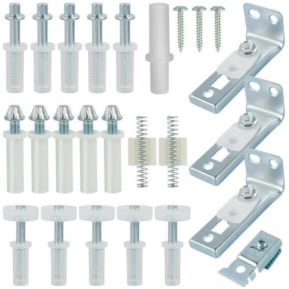 MesaSe Bi-fold Door Hardware Repair Kit Sturdy Sliding Closet Door Hardware Set Durable Folding Door Repair Replacement Parts with Roller Elastic Shaft for 1inch to 1-3/8inch Doors