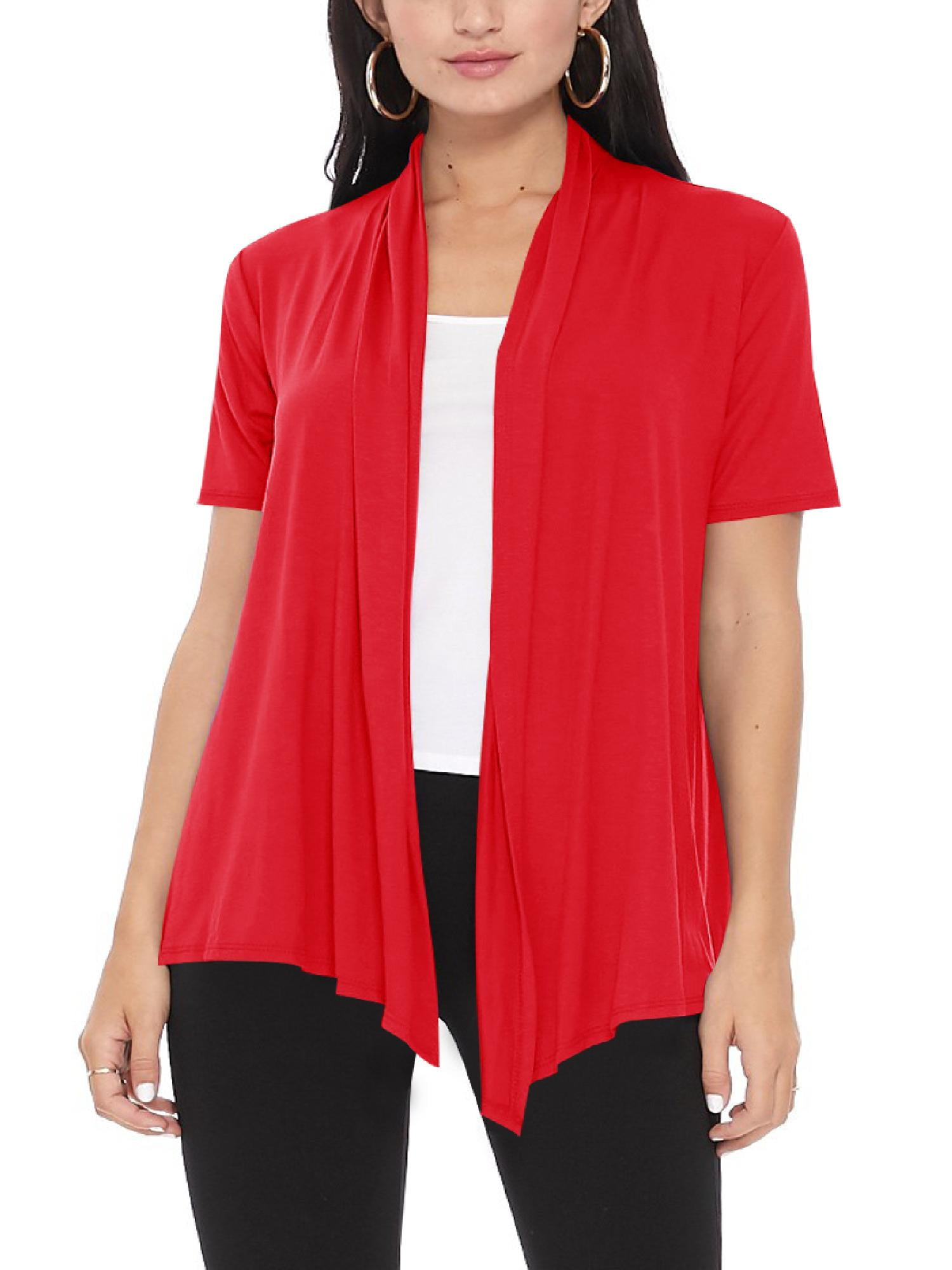 Open Draped Front Cardigan Office Wear 