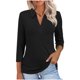 thumbnail image 3 of Tops bonitos para adolescentes,Camiseta de manga corta estampada para mujer, cuello redondo, informal, tela de imitación de rejilla, ajuste cómodo para uso diario, sopatenor, 3 of 9