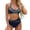 Black, variant on Travelwant Women's High Waist Bikini Swimsuit Floral Print Knot Two Piece Bathing Suit