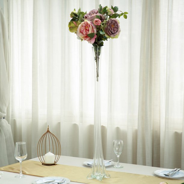 Efavormart 32" Eiffel Tower Wedding Glass Vases for Wedding Party