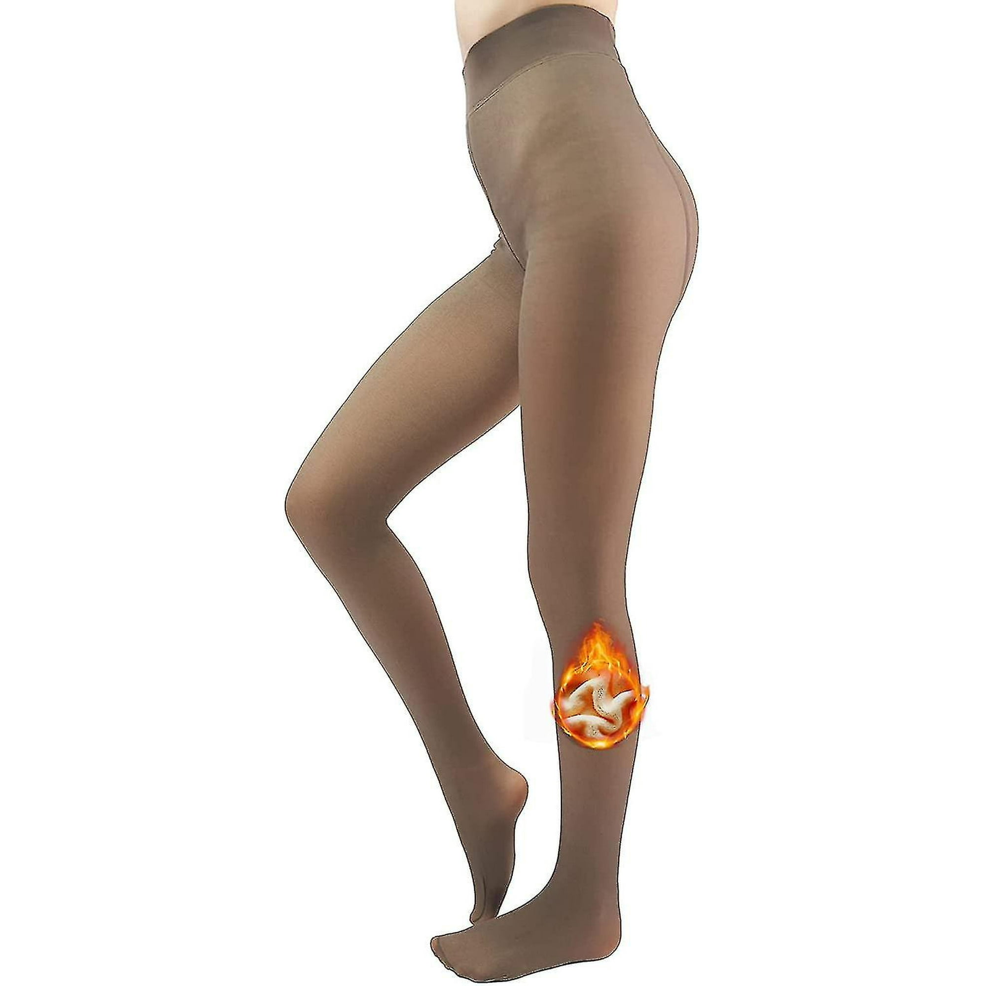 Fleece Lined Tights Sheer Women Fake Translucent Warm Pantyhose Leggings Walmart