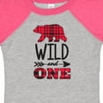thumbnail image 4 of Inktastic Plaid Bear Wild and 1 with Arrow Boys or Girls Baby Bodysuit, 4 of 5