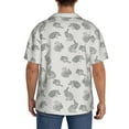 thumbnail image 5 of Wukai Hand Drawn Squirrel Men's Casual Short-Sleeve Button Down Shirt - Lightweight Summer Dress Shirt for Daily Wear-Small, 5 of 7