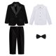 thumbnail image 4 of Odeerbi Chicos 4 Pcs Caballero Traje Formal Vestido Camisa + Chaqueta de Blazer + Pantalones de Traje + Corbata de Boda Trajes Conjunto, 4 of 7