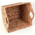 thumbnail image 4 of Water Hyacinth Rectangular Wicker Storage Baskets with Cutout Handles, Large, 4 of 5
