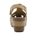 thumbnail image 3 of Ruiatoo Wedge Sandals for Women Closed Toe Comfortable Arch Support Outdoor Platform Sandals (619-1, Apricot 38), 3 of 5