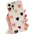 thumbnail image 6 of for iPhone 13 Pro Case for Women Girls Cute Design Soft Silicone Camera Protection Protective Lovely Heart Phone Case for iPhone 13 Pro 6.1" (Black), 6 of 14