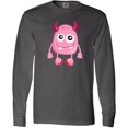 thumbnail image 3 of Inktastic Cute Monster, Pink Monster, Funny Monster, Horns Long Sleeve T-Shirt, 3 of 5
