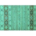 thumbnail image 1 of Ahgly Company Indoor Rectangle Abstract Turquoise Blue Modern Area Rugs, 7' x 10', 1 of 4