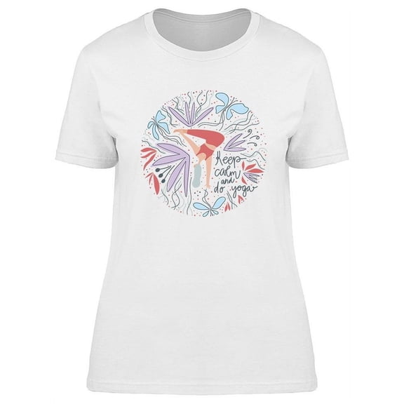 Stylized Woman Practicing Yoga T-Shirt Women -Image by Shutterstock, Female x-Large
