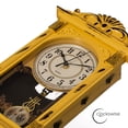thumbnail image 6 of Clockswise Vintage Grandfather-Style Wall Clock with Wood-Effect Plastic Pendulum, Battery-Operated - for Home Decor, Living Room, Home Office, Kitchen or Dining Room – Yellow with Distressed Finish, 6 of 8