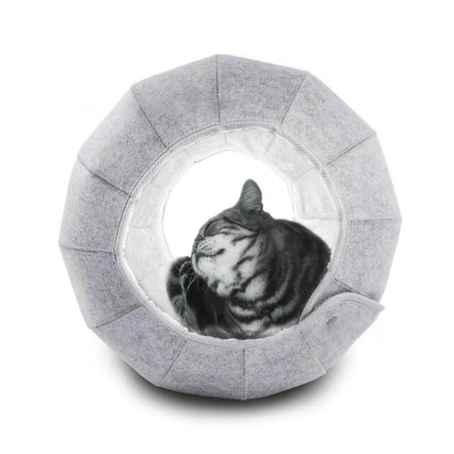 Cute Shell Cat Bed House,Cat Toys Ball Interactive,Soft Cat Cave & Foldable Pet Tunnel Tube Condos,Multi-Function Fun Toy Bed