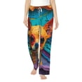 thumbnail image 2 of Lsque Colorful Textured Chihuahua Print Women's Pajama Pants, Lounge Pant - Comfortable Home Wear,Elastic Waistband, Stylish Design-Small, 2 of 9