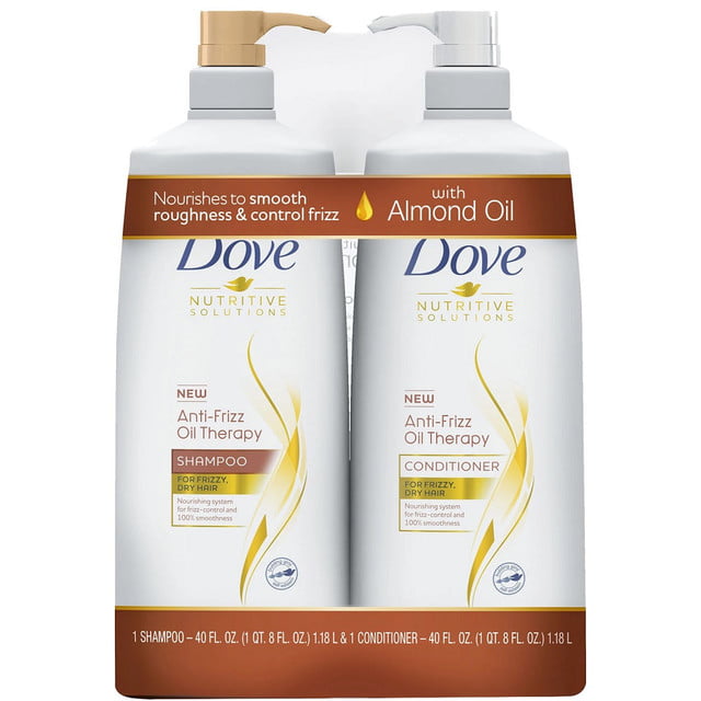 to uger Med andre ord Ufrugtbar Pack of 2 Dove Anti-Frizz Oil Therapy Shampoo & Conditioner 40 fl. oz. -  Walmart.com