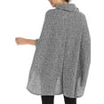 thumbnail image 4 of SAYFUT Womens Dress Ponchos, Knitted Turtleneck Jumper Knit Oversized Pullover Sweater Tops for Women, 4 of 4