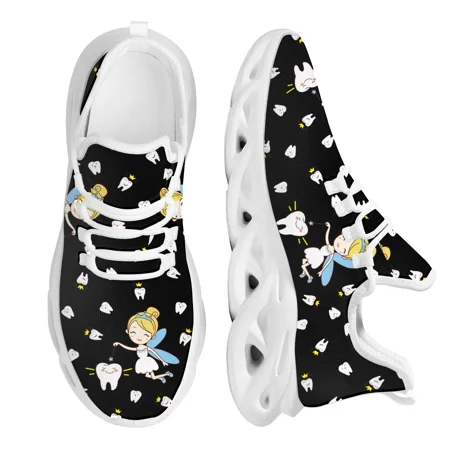

Pink Tooth Fairy Cute New Trend Women Walk Shoes Kintting Lightweight Platform Sneakers Outdoor Anti Slip Sneakers