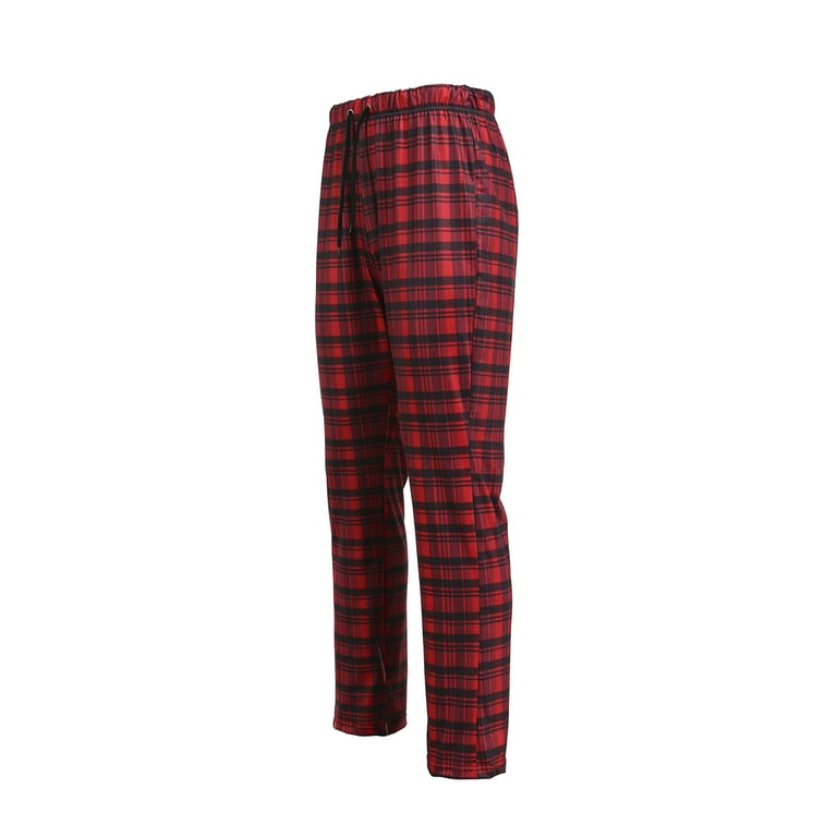Spring hue Men s Pajama Bottoms Drawstring Plaid Lounge Pajama Pants Sleepwear