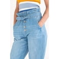 thumbnail image 2 of Ragstock Belted Paper Bag Waist Denim Jeans, 2 of 4
