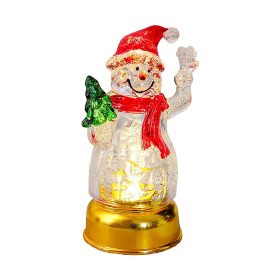 WUJGXI Luminous Santa Snowman Party Desktop Small Night Lights Ornament Decoration