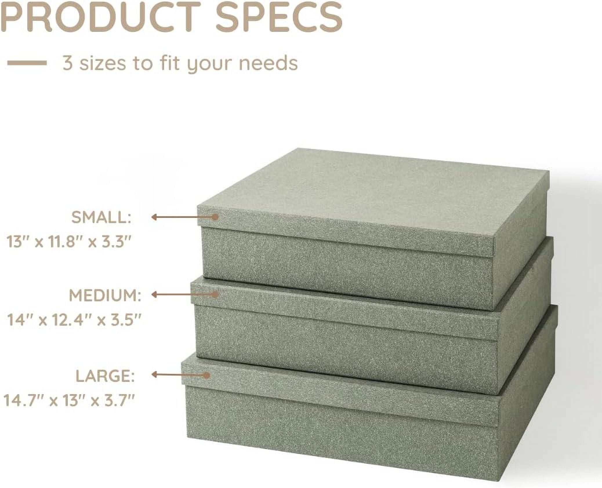 Decorative Storage Boxes with Lids, Paper Storage Box Set for Keepsakes and Photos, Decorative Boxes for Home Decor, Stationery, Office Organizers
