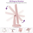 thumbnail image 5 of Hamswan Makeup Mirror with Lights, 2X 3X 10X Magnification , Tri-fold Lighted Makeup Mirror, Touch Control, Dual Power Supply Portable Vanity Mirror for Women Girls - Pink, 5 of 10