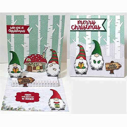 Metal Cutting Dies Paper Card Scrapbooking Embossing Christmas Craft Dwarf Gnome