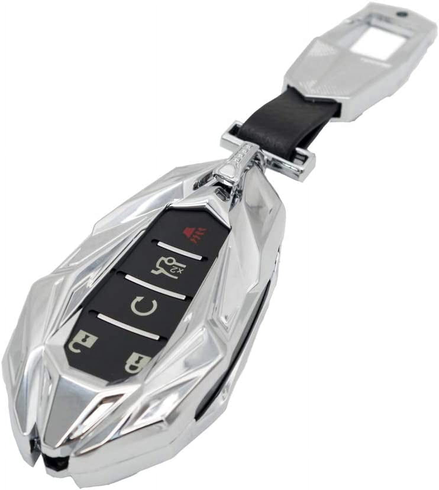 Car Key Fob Cover Case for Chevy Protector with Keychain Compatible with 2016-2020 Chevrolet Malibu Camaro Cruze Blazer Equinox Traverse Spark Sonic Impala Trax Bolt
