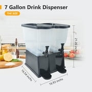 Hakka 7 Gallon Beverage Dispenser Large Capacity Fruit Drink Juice Dispenser, Polypropylene