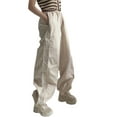 thumbnail image 3 of Womens Parachute Pants Cargo Trousers Elastic Waist Wide Leg Track Pants Y2k Clothing, 3 of 6