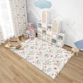 thumbnail image 3 of 5x7 Rug, Floral Rug Washable Non Slip Soft for Living Room Bedroom, Botanical Area Rug, Spring Flower Carpet, Botanical Home Decor & Gifts, 3 of 7