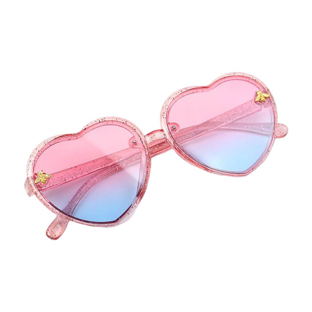 Kids Sunglasses Cute UV400 Protection Glasses Heart Shaped for Children Girl Boy 