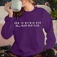 thumbnail image 5 of Clearance Items Black Sweatshirt Women Sweatshirt Women Verse Pullover God Is Within Her Long Sleeve Inspirational Blouse Top, 5 of 6