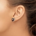 thumbnail image 4 of Primal Gold 14 Karat White Gold 9x7mm Emerald Smoky Quartz Earrings, 4 of 5