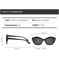 thumbnail image 2 of White Cat Eye Small Sunglasses Women Irregular Design Candy Color Sun Glasses Female Travel Sun Protection Eyewear, 2 of 7