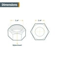 thumbnail image 2 of POWERTEC 200PK 1/4"-20 Nylon Insert Lock Nut Set | 18-8 304 Stainless Steel (QLN1101-P4), 2 of 7