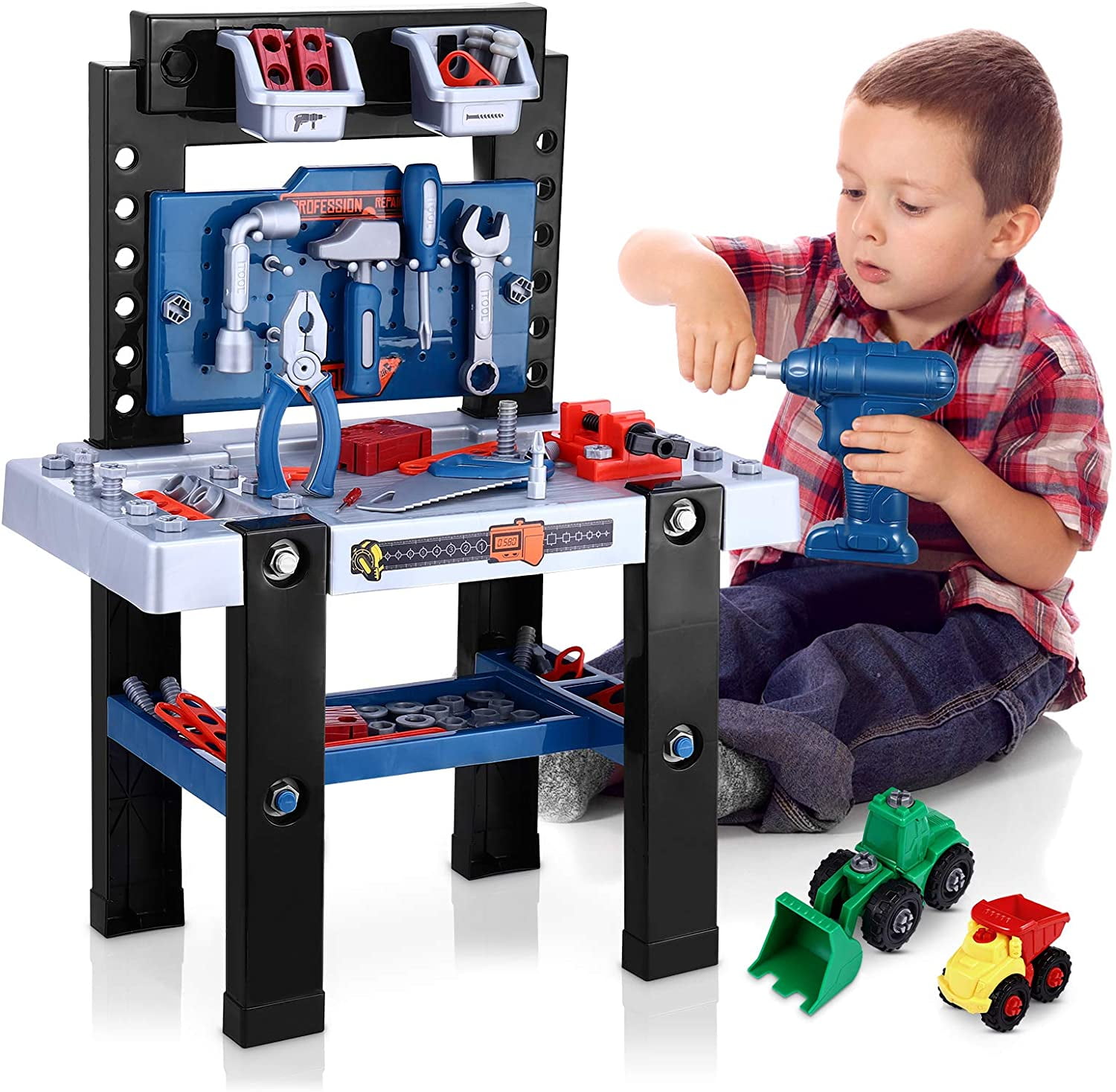  Smoby Black and Decker Kids Centre Workbench Pretend Play Toy  Workbench with Tools : Video Games