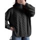 thumbnail image 2 of Suéter de Cuello Alto y Larga para Mujer con Cremallera, Jersey Informal de Punto Acanalado para Otoño e Invierno. Gris M, 2 of 7