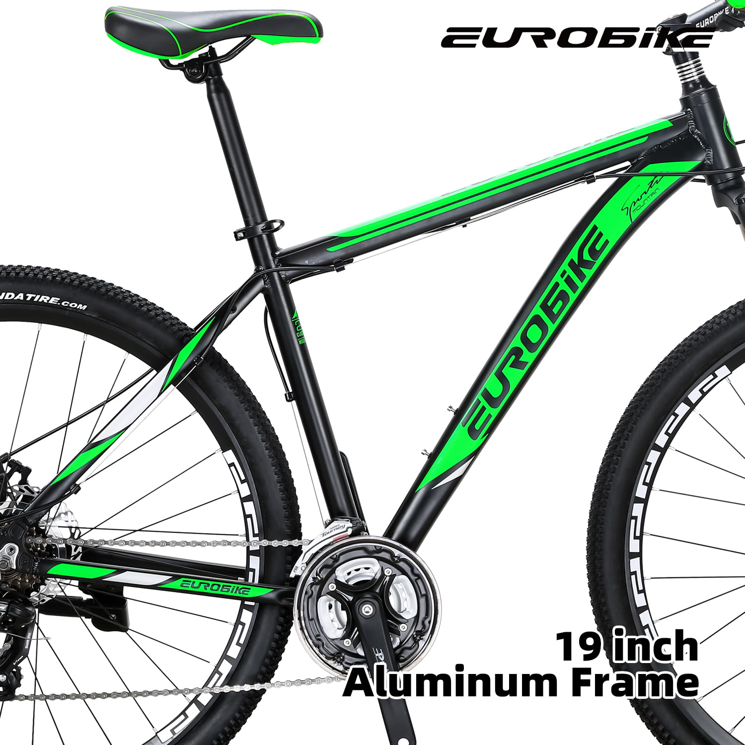 Eurobike XLX-X9 Mountain Bike 29 Inches 21 Speed 3-Spoke Wheels Dual Disc Brake Aluminum Frame MTB Bicycle 