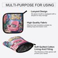 thumbnail image 3 of Yayeee Oven Mitts and Pot Holder Set of 2 Heat Resistant Kitchen Gloves Baking Hot Pad, Art Cat, 3 of 5